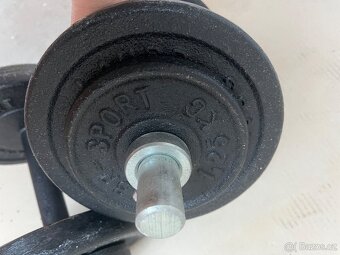 činky jednoručk 2x 15kg - 3