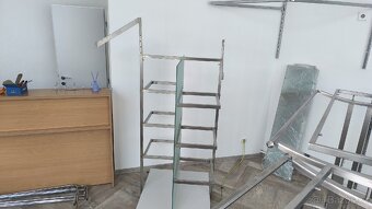 Regál nerez/sklo - 3