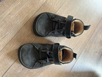 PEGRES BF32 celoročky BLACK kůže - nubruk BAREFOOT boty v.24 - 3