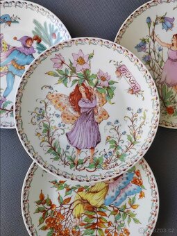 Exkluzivní sada 4 porcelánových talířů s vílími (Luisenburg) - 3