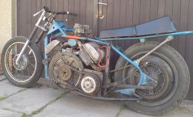 starý závodní motocykl na sprint dragster jawa čz koště DKW - 3