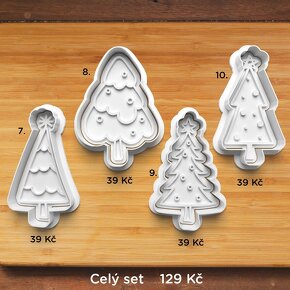 Vánoční vykrajovačky, vykrajovátka - 3D tisk - různé druhy - 3