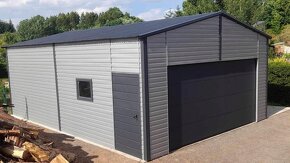 Plechová garáž 6m x8,5m - sekční vrata. - 3