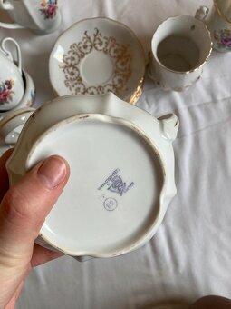 Porcelánová sada s květinami - 3