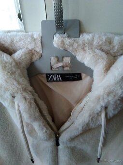 Nová zimní dámská bunda Zara chlupatá velikosti XS. - 3