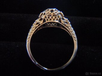 18K zlatý prsten s diamantem - 3