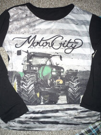 Pyžamo a tričko s traktorem vel 128-134 - 3