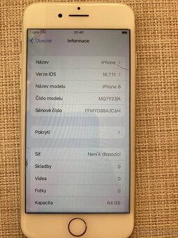 Apple iPhone 8 64GB 100%baterie - 3
