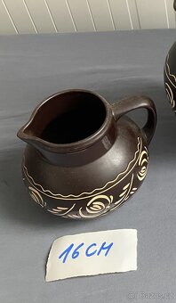 Keramický džbán, zdobeno rytím, 2 l - 3