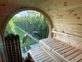 Oválná sauna s panoramatickým oknem - 3