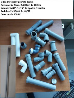 HT odpadni trubky 75,50,40,32 ,umyvadlove odpady, PPR - 3