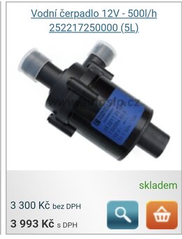 Vodni cerpadlo Pierburg 12V - 3