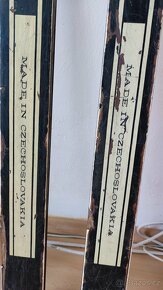 Staré retro lyže + hůlky - 3