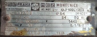 Elektromotor 2,2 kW 1400 ot, - 3