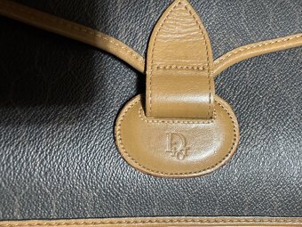 Christian Dior,Vintage Honeycomb Pattern Leather Shoulder Ba - 3