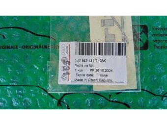 nápis DRIVE stříbrný Škoda Octavia I (1U) 1U0853431T 3AK - 3