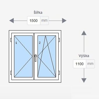 Plastové okno s dvojsklem 150 x 110 cm - 3