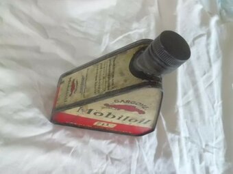 Vzácná Starožitná Plechovka GARGOYLE - MOBILOIL - Pěkná - 3