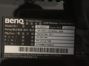 Monitor Benq GL2240 - 3