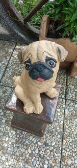 Zahradní dekorace- Soška Mopsík 1 - 3