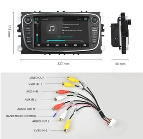 2DIN Autorádio Ford Mondeo Kuga S-Max Galaxy rádio Ford GPS - 3