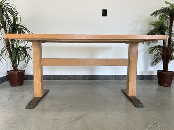 Masivní jídelní stůl restaurační 140x80cm - 3