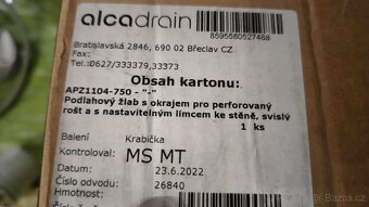 Sprchový žlab Alcadrain APZ1104 š. 75 cm - nový - 3