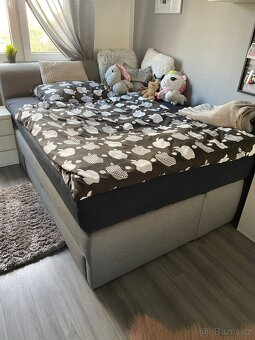 boxspring americká postel 160x220cm včetně úložného prostoru - 3