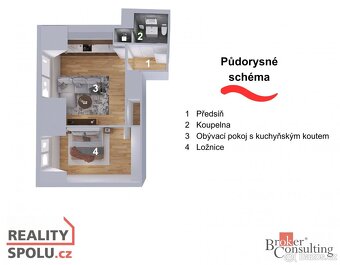 Prodej, byty/2+kk, 48.7 m2, Heydukova 1220/16, Libeň, 18000 - 3