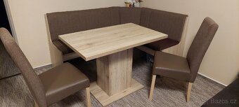 Jídelní rohová sestava stůl židle - 3