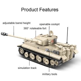 Stavebnice- Tank Tiger kompatibilní s LEGO - 3