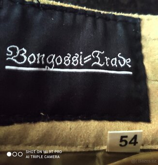PÁNSKÉ BAVORSKÉ KOŽENÉ KALHOTY HNĚDÉ VELIKOST 54 - 3