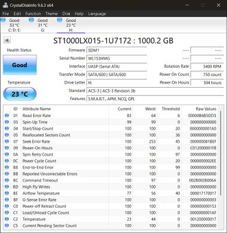 Disk - Seagate 1TB HDD SATA 2.5 - 3