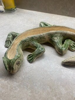 Keramické výrobky/srdce, ještěrky, spirála, ježek, ptáček/ - 3