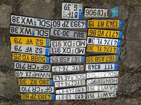 Prodám staré SPZ ČR, DE, Fr a TP DE - 3