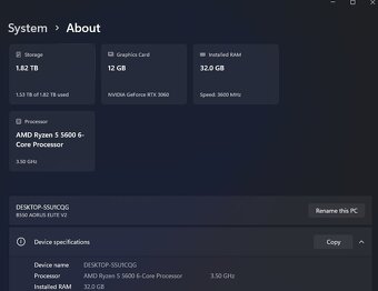 💻 Kompletní herní PC sestava – Ryzen 5, RTX 3060, 32 GB RAM - 3