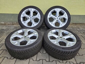 5x112 17 7,5J ET46 orig.Alu kola Seat vč. zim.pneu 7-8mm - 3