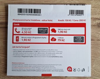 NOVÁ Vodafone SIM karta - 3