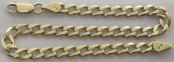 Zlatý masivní pánský náramek 14K ( 585 punc) 9,75 gramů - 3