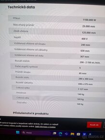 Průmyslová vrtačka - zavitořez Proma BZB/400 - 3