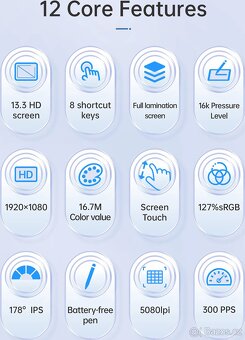 BOSTO BT-13HDK Přenosný grafický kreslicí tablet - 3