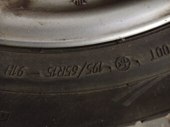 Prodám 4ks ALU kol na VW 15" na letních pneu - 3