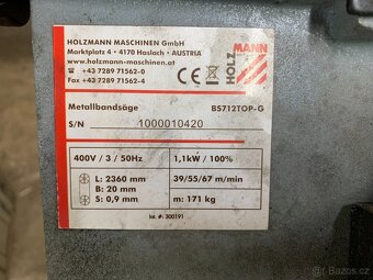Pásová pila na kov Holzmann BS712TOP-G - 3