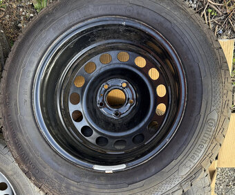 Nové plechové disky 7Jx16 5x108 ET46 Continental 215/65 R16 - 3