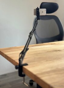 Kovové rameno na stůl, pevný nastavitelný držák na mobil - 3