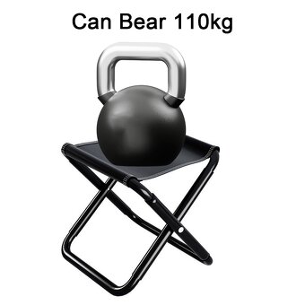 Nová mini skládací židle s pouzdrem černá folding chair - 3