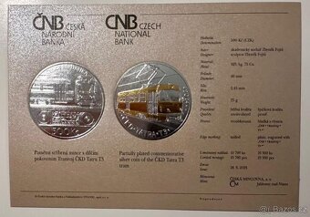 500 Kč STŘÍBRNÁ PAMĚTNÍ MINCE TRAMVAJ TATRA T3 PROOF - 3