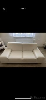 Bile kozenkove sedacky 2x - 3
