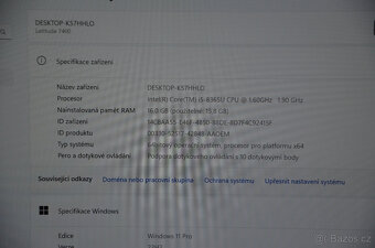 Dell Latitude 7400 i5/16GB/SSD 256GB/záruka - 3