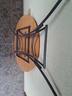 Kulatý stůl průměr 75cm skladaci - 3